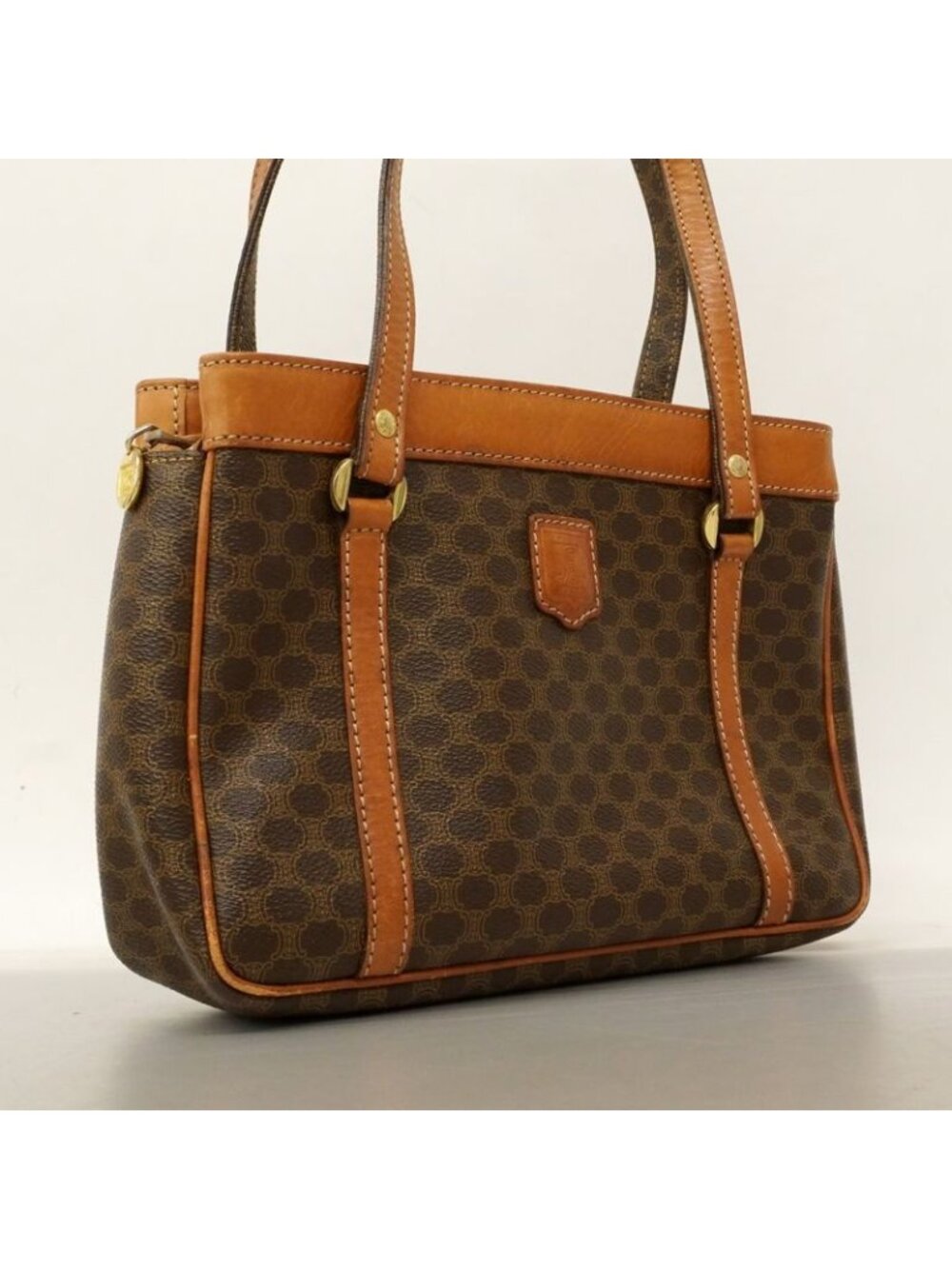 Celine Handbag Macadam Brown Gold - Picture 2 of 10